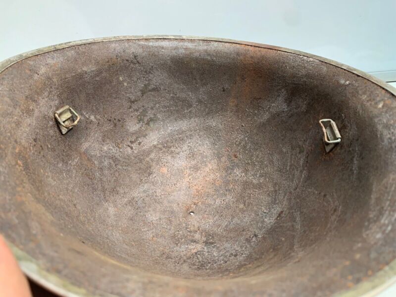 Original WW2 Canadian / British Army MK3 Turtle Helmet - Untouched Original!!! - The Militaria Shop