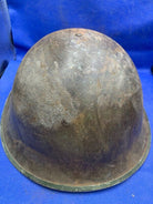 WW2 Canadian Army Mk3 Turtle Helmet - Original WW2 Helmet Shell - High Rivet - The Militaria Shop