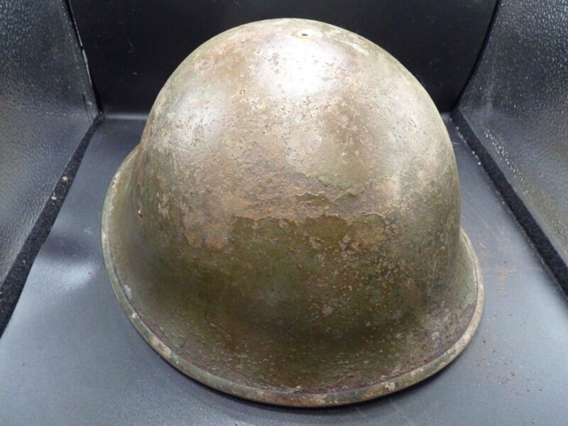 Mk3 Canadian / British Army Original WW2 Turtle Helmet High Rivet - The Militaria Shop