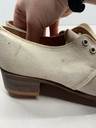 Original WW2 British Army Women's White Summer Shoes - ATS WAAF - Size 230 - The Militaria Shop
