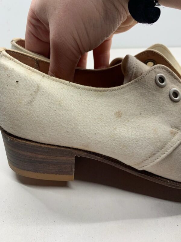 Original WW2 British Army Women's White Summer Shoes - ATS WAAF - Size 230 - The Militaria Shop