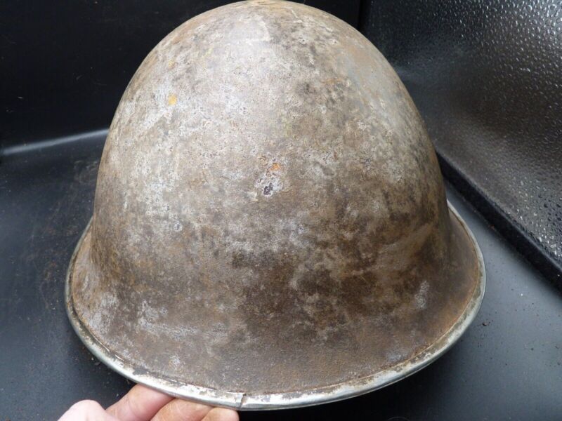 Mk3 Canadian / British Army Original WW2 Turtle Helmet High Rivet - The Militaria Shop