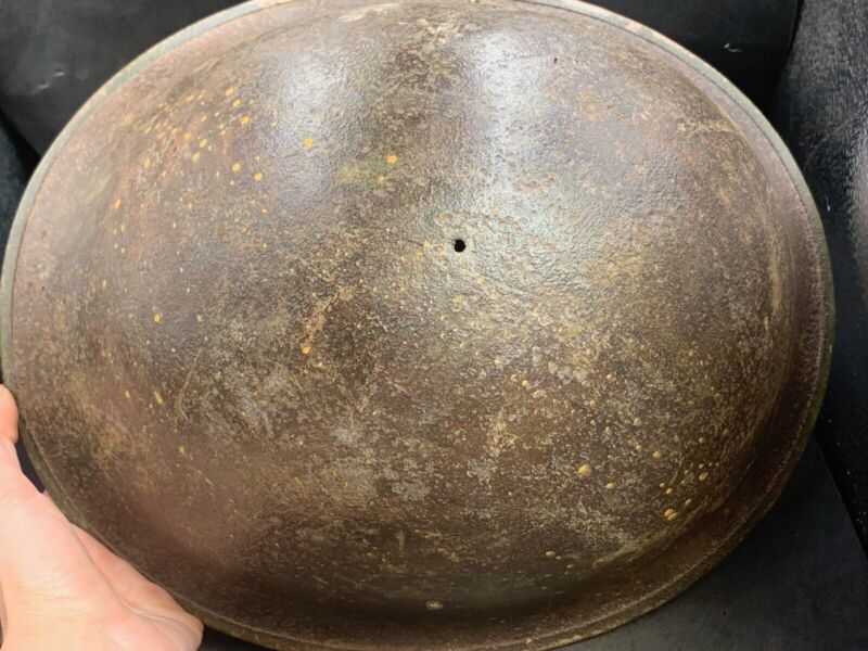 Original WW2 British Army / Canadian Army Mk3 Turtle Combat Helmet - The Militaria Shop