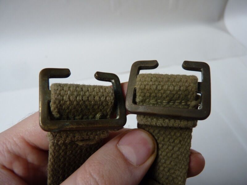 Original WW2 British Army Soldiers Water Bottle Carrier Harness - Dated 1943 - The Militaria Shop