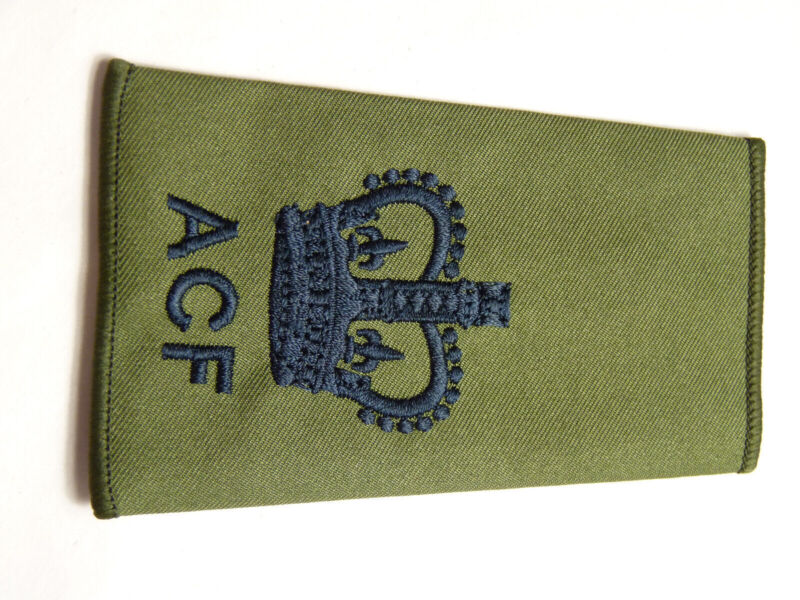 OD Green Rank Slides / Epaulette Pair Genuine British Army - ACF Warrant Officer - The Militaria Shop