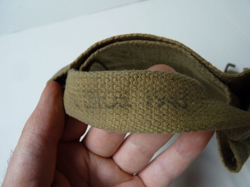 Original WW2 British Army Soldiers Water Bottle Carrier Harness - Dated 1943 - The Militaria Shop