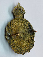 Original British Army KC WW1 8th The King's Liverpool Regiment Vol Btn Cap - The Militaria Shop
