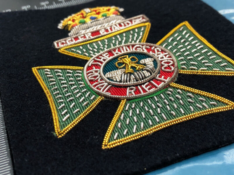 British Army Bullion Embroidered Blazer Badge - The King's Royal Rifle Corp - The Militaria Shop