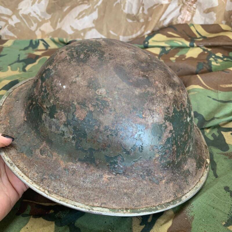 Original WW2 British Style South African Mk2 Army Combat Helmet - The Militaria Shop