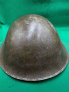 WW2 Canadian Army Mk3 Turtle Helmet - Original WW2 Helmet Shell - High Rivet - The Militaria Shop