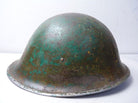 Mk3 Canadian / British Army Original WW2 Turtle Helmet High Rivet - Camouflaged - The Militaria Shop