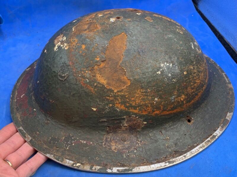 Original WW2 British Army South African Made Combat Helmet Mk2 Brodie - The Militaria Shop
