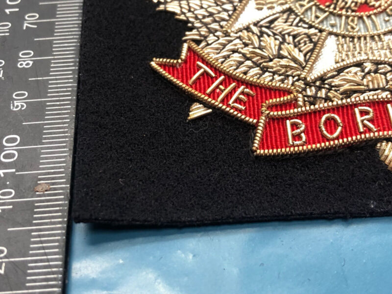 British Army Bullion Embroidered Blazer Badge - The Border Regiment - The Militaria Shop