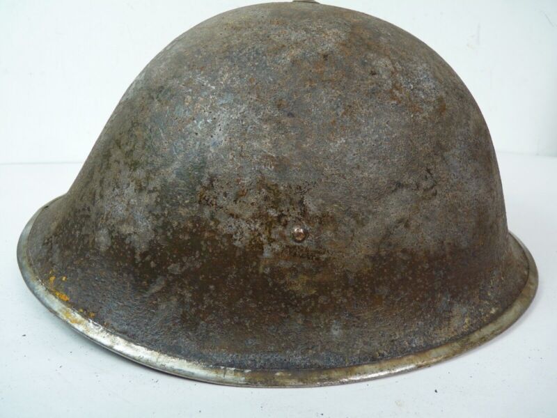 Original Mk3 Canadian / British Army WW2 Turtle Helmet High Rivet - The Militaria Shop