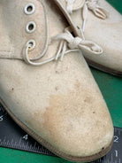 Original WW2 British Army Women's White Summer Shoes - ATS WAAF - Size 230s - The Militaria Shop
