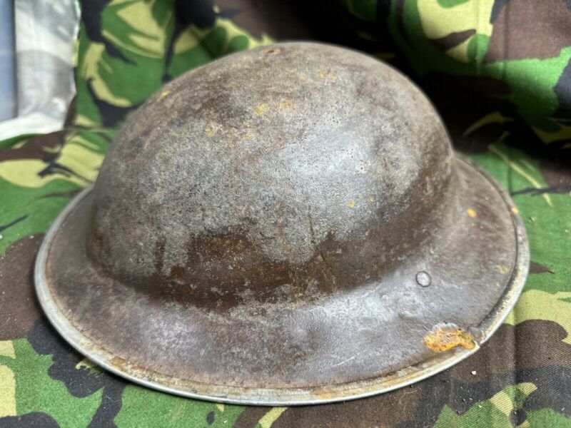 British Army Mk2 Brodie Helmet - Original WW2 - South African Manufactured - The Militaria Shop