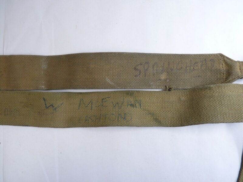 Original WW2 Pattern British Army L Straps Pair - 37 Pattern Webbing Haversack - The Militaria Shop