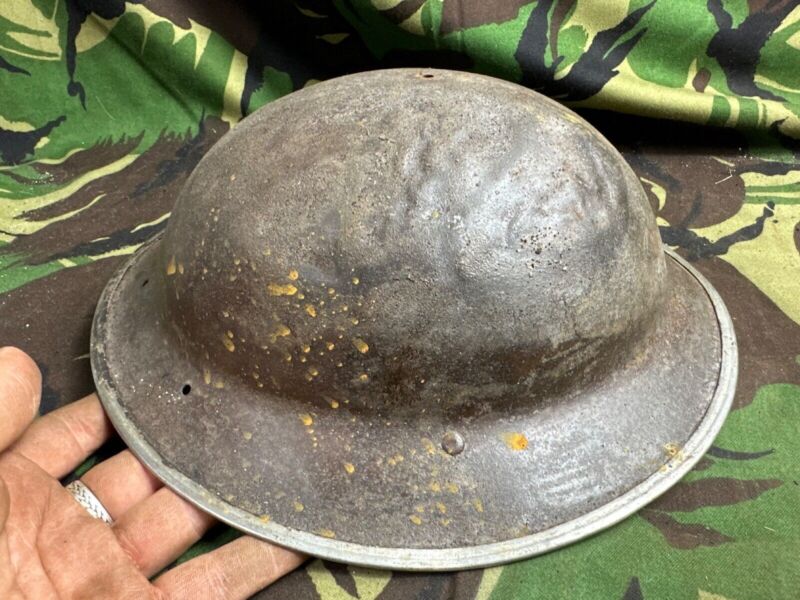 British Army Mk2 Brodie Helmet - Original WW2 - South African Manufactured - The Militaria Shop