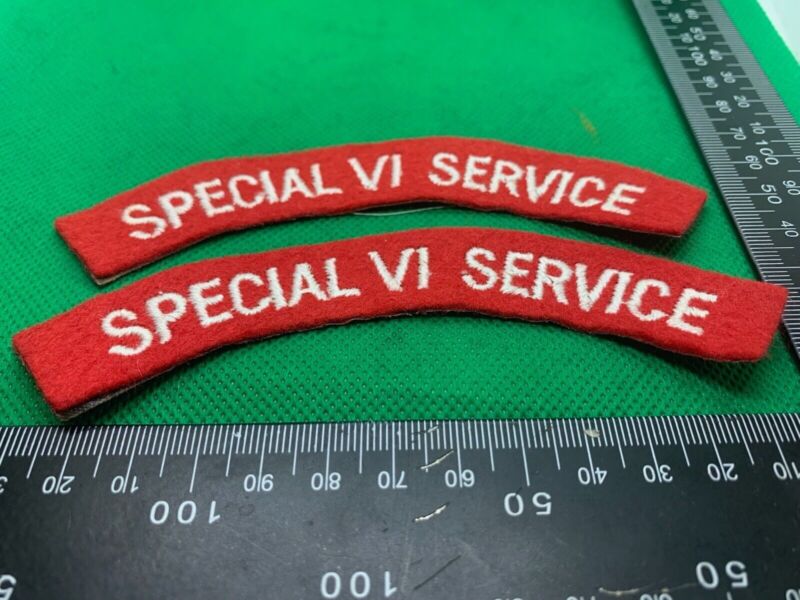 British Army Special VI Service Shoulder Title Pair - The Militaria Shop