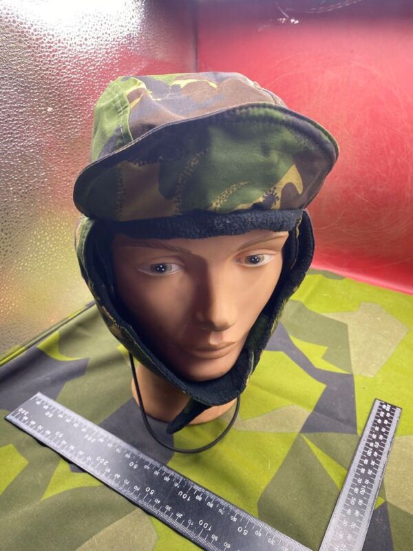Original British Army DPM Camouflage Winter Cold Weather Cap with Ear Flaps - The Militaria Shop