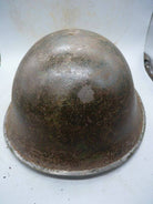 Original WW2 British / Canadian Army Mk3 High Rivet Turtle Army Combat Helmet - The Militaria Shop