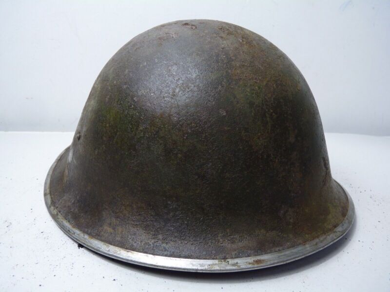 Mk3 Canadian / British Army Original WW2 Turtle Helmet High Rivet - The Militaria Shop