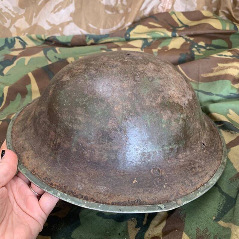 Original WW2 British Style South African Mk2 Army Combat Helmet - The Militaria Shop