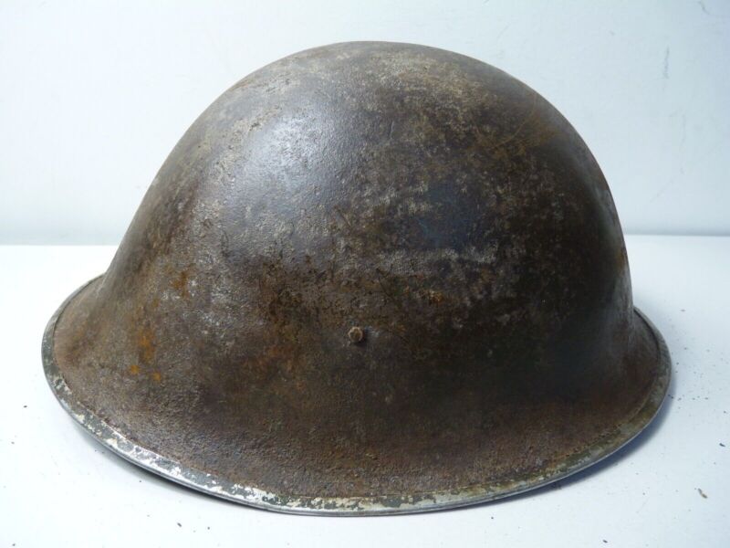 Mk3 Canadian / British Army Original WW2 Turtle Helmet High Rivet - The Militaria Shop