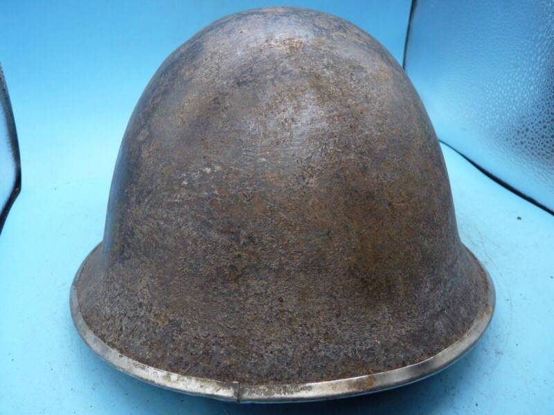 Original WW2 British / Canadian Army Mk3 High Rivet Turtle Army Combat Helmet - The Militaria Shop