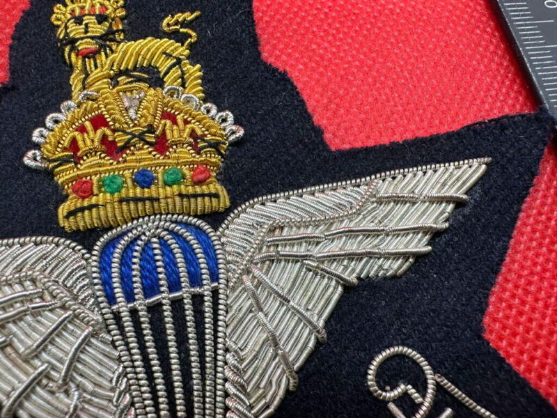 British Army Bullion Embroidered Blazer Badge - Parachute Regiment - Kings Crown - The Militaria Shop