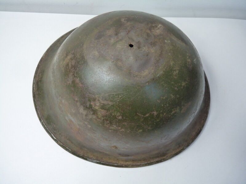 Mk3 Canadian / British Army Original WW2 Turtle Helmet High Rivet - The Militaria Shop
