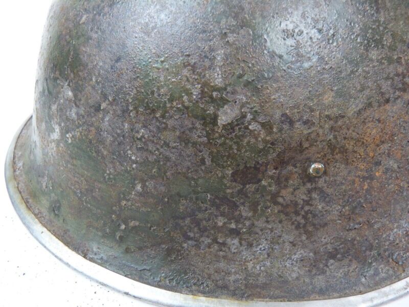 Original Mk3 Canadian / British Army WW2 Turtle Helmet High Rivet - The Militaria Shop
