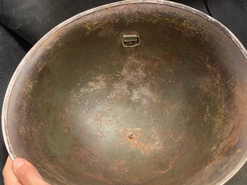 Original WW2 British Army / Canadian Army Mk3 Turtle Combat Helmet - The Militaria Shop