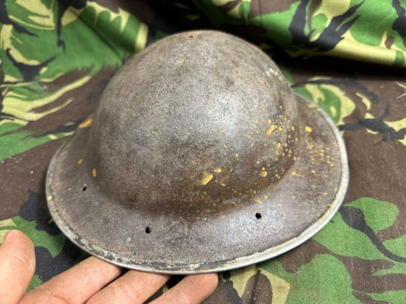 British Army Mk2 Brodie Helmet - Original WW2 - South African Manufactured - The Militaria Shop