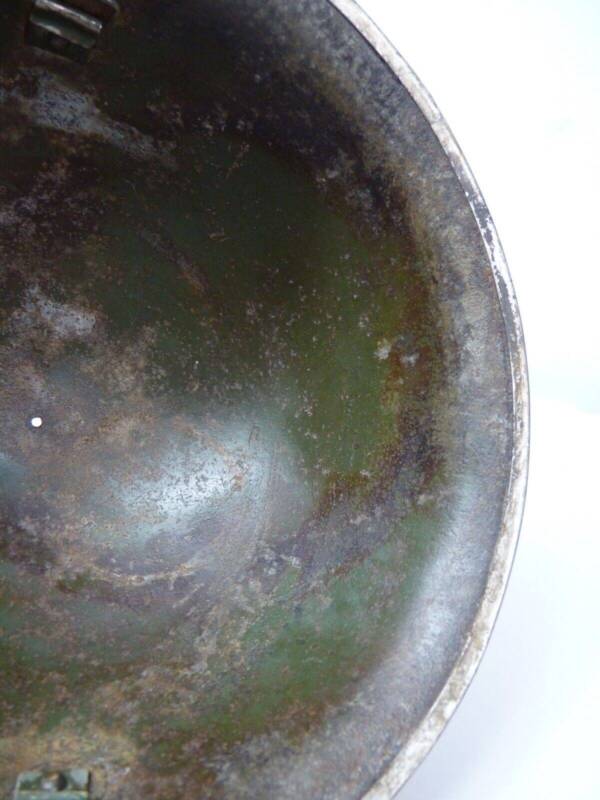 Original WW2 British / Canadian Army Mk3 High Rivet Turtle Army Combat Helmet - The Militaria Shop