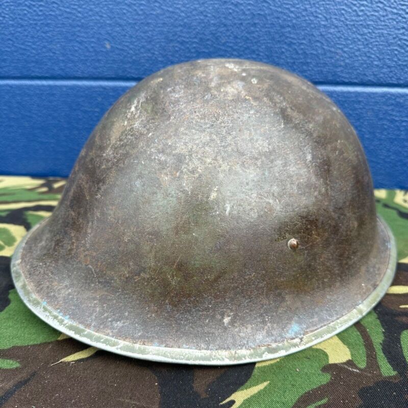 WW2 Canadian Army Mk3 Turtle Helmet - Original Helmet Shell - High Rivet - The Militaria Shop