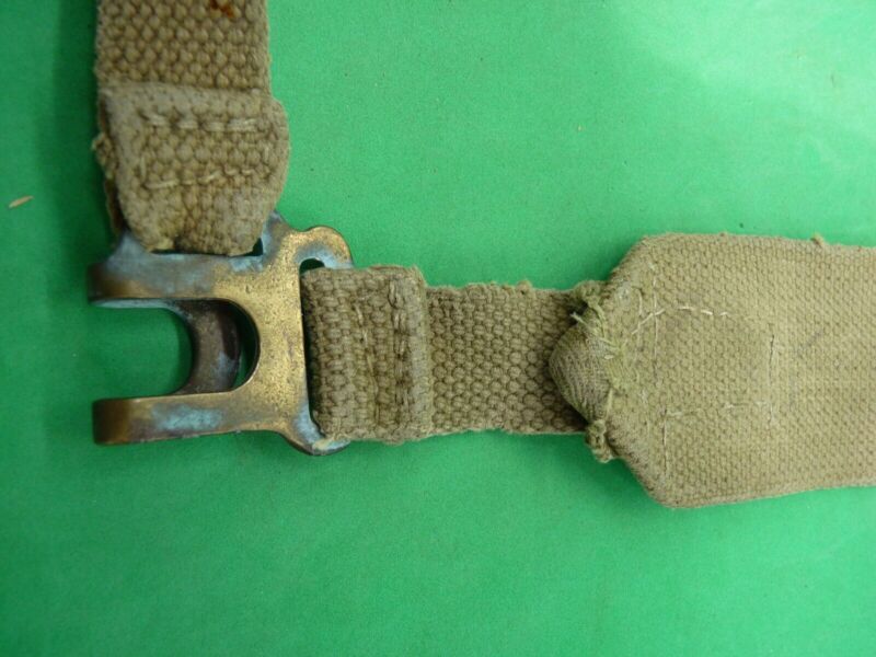Original WW2 Pattern British Army L Strap Single - 37 Pattern Webbing Haversack - The Militaria Shop