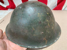 Original WW2 British / Canadian Mk3 Turtle Helmet Great Paint - The Militaria Shop