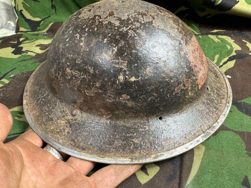 British Army Mk2 Brodie Helmet - Original WW2 - South African Manufactured - The Militaria Shop