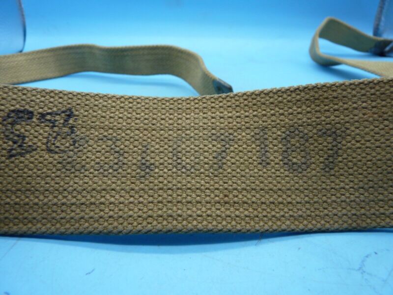 Original WW2 British Army 37 Pattern Canvass Shoulder Strap / Cross Strap - The Militaria Shop