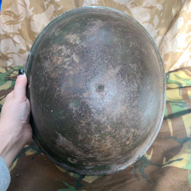 Original WW2 British / Canadian Mk3 Army Combat Turtle Helmet - The Militaria Shop