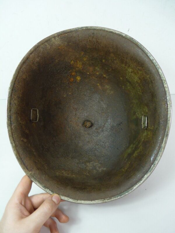 Original Mk3 Canadian / British Army WW2 Turtle Helmet High Rivet - The Militaria Shop
