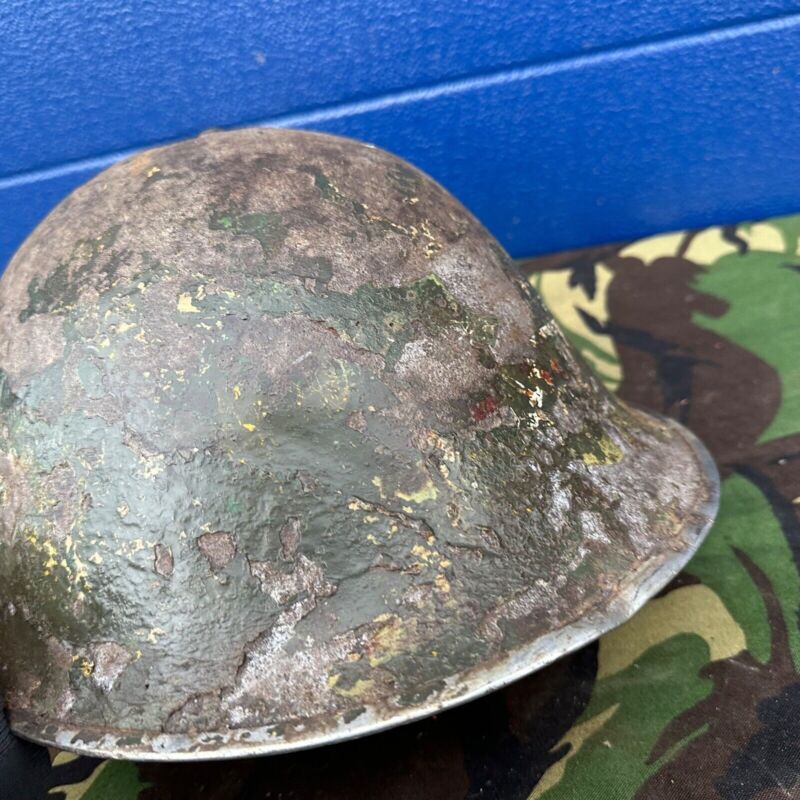 WW2 Canadian Army Mk3 Turtle Helmet - Original Helmet Shell - High Rivet - The Militaria Shop