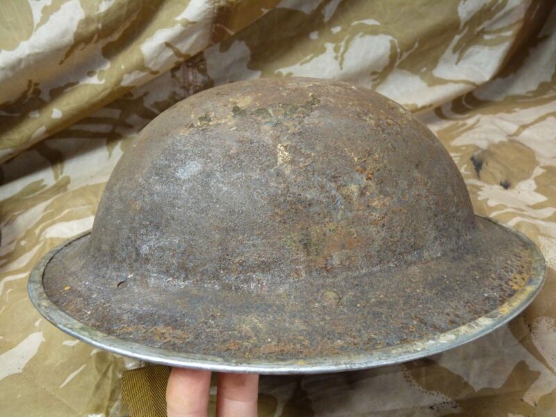 Original WW2 British Army Mk2 Army Combat Helmet - The Militaria Shop
