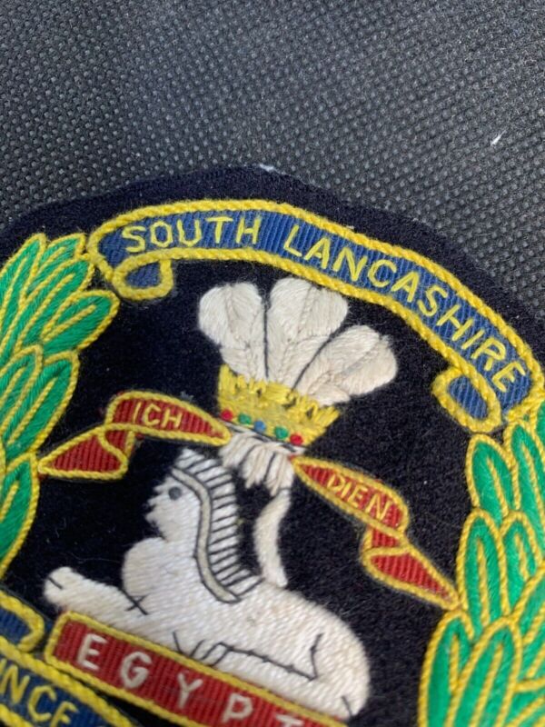 British Army South Lancashire Prince of Wales Volunteer Embroidered Blazer Badge - The Militaria Shop