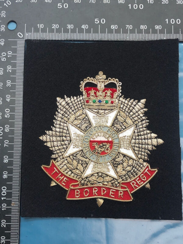 British Army Bullion Embroidered Blazer Badge - The Border Regiment - The Militaria Shop