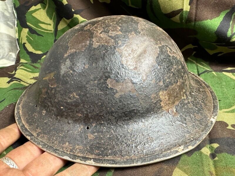 British Army Mk2 Brodie Helmet - Original WW2 - South African Manufactured - The Militaria Shop