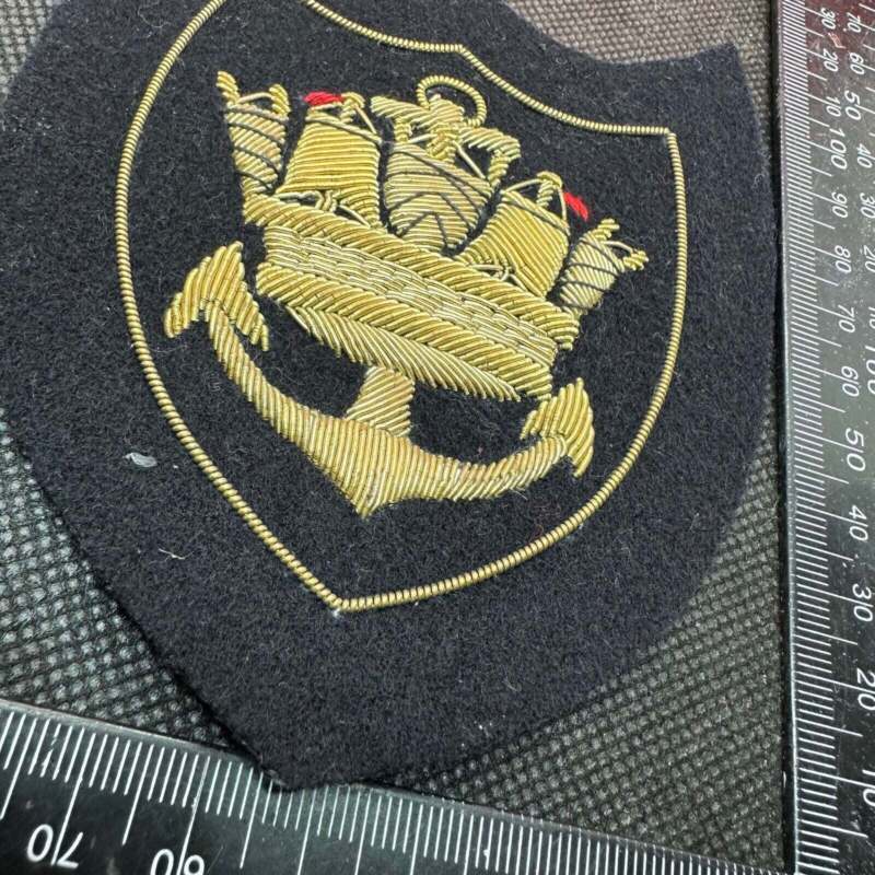 British Royal Merchant Navy Marine Bullion Embroidered Blazer Badge - The Militaria Shop