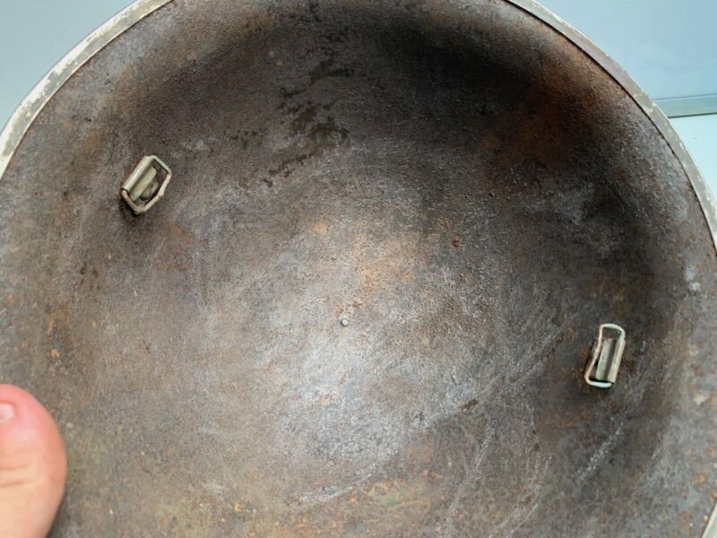 Original WW2 Canadian / British Army MK3 Turtle Helmet - Untouched Original!!! - The Militaria Shop