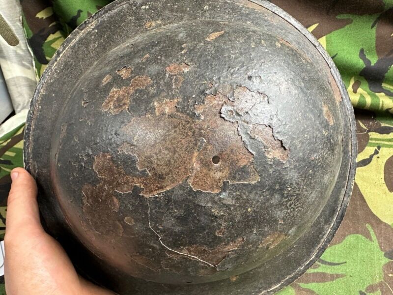 British Army Mk2 Brodie Helmet - Original WW2 - South African Manufactured - The Militaria Shop